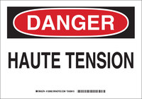 image of Brady B-555 Aluminum Rectangle White Electrical Safety Sign - 10 in Width x 7 in Height - 126990