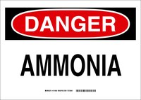 image of Brady B-120 Fiberglass Reinforced Polyester Rectangle White Chemical Warning Sign - 10 in Width x 7 in Height - 131861