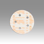 image of 3M Hookit 268L Coated Aluminum Oxide Orange Hook & Loop Disc - Film Backing - 3 mil Weight - 15 Grit - Super Fine - 5 in Diameter - 54539