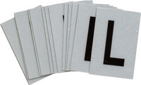 image of Brady Handimark 5900-L Letter Label - Black on Silver - 1 in x 1 1/2 in - B-997 - 59021