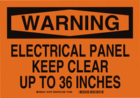 image of Brady B-401 Polystyrene Rectangle Orange Electrical Safety Sign - 10 in Width x 7 in Height - 21879