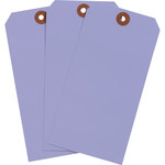 image of Brady 102157 Purple Rectangle Cardstock Blank Tag - 2 5/8 in 2 5/8 in Width - 5 1/4 in Height - 01381
