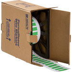 image of Brady Permasleeve 2HX-375-2-GR-S Die-Cut Printer Sleeve - 1.969 in x 0.622 in - Polyolefin - Green - B-7642 - 65501