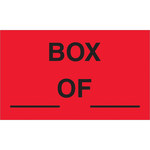 image of Tape Logic DL3221 Production Labels - 3 in x 5 in - Semi-Gloss Coated Paper - Fluorescent Red - 11086