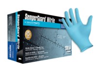 image of Sempermed SemperGuard INIPFT Blue Large Powder Free Disposable Gloves - Industrial Grade - Rough Finish - INIPFT-104