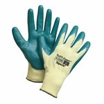 image of Honeywell Tuff-Coat Green/Yellow XL Cut-Resistant Gloves - ANSI A2 Cut Resistance - Nitrile Palm & Fingertips Coating - KV250-XL