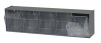 image of Quantum Storage QTB305GY Tip Out Bin Cabinet - Plastic - Gray - 23 5/8 in x 5 1/4 in x 6 1/2 in - 03467