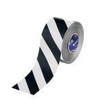 image of Brady ToughStripe Max Black, White Marking Tape - 4 in Width x 100 ft Length - 0.024 in Thick - 62918