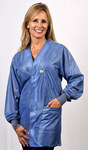 image of Tech Wear HOJ-23C-L ESD / Anti-Static Jacket - Large - Blue - HOJ-23C LG