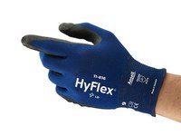image of Ansell HyFlex Fortix 11-816 Blue/Black 9 Nylon/Spandex Work Gloves - Nitrile Foam Palm & Fingers Coating - 830979