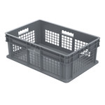 image of Akro-Mils 37678 Straight Wall Container - Gray - Industrial Grade Polymer - 23 3/4 in x 15 3/4 in x 8 1/4 in - 37678 GREY