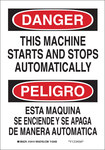 image of Brady B-555 Aluminum Rectangle White Equipment Safety Sign - 7 in Width x 10 in Height - Language English / Spanish - 124139