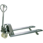 image of Shipping Supply Pallet Truck - 27 in x 48 in - Stainless Steel - Gray - 14090