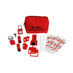 image of Brady Red Nylon Lockout/Tagout Kit - 2 in Depth - 7 in Width - 5 in Height - 888434-58661