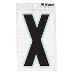 image of Brady 3000-X Letter Label - Black on Silver - 1 1/2 in x 2 3/8 in - B-309 - 03352