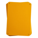 image of Brady B-555 Aluminum Rectangle Yellow Sign Blank - 10.375 in Width x 7.625 in Height - 13633