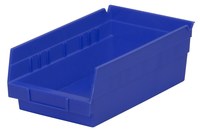 Akro-Mils 128 cu in Blue Industrial Grade Polymer Shelf Storage Bin - 11 5/8 in Length - 6 5/8 in Width - 4 in Height - 1 Compartments - 30130 BLUE