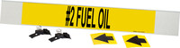 image of Brady 5693-HPHV Strap-On Pipe Marker - Gasoline & Oil - Polyester - Black on Yellow - B-681, B-883 - 59909