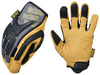 image of Mechanix Wear CG40 Black Large Leather/Trekdry Mechanic's Gloves - Thermoplastic Elastomer Knuckles & Fingers Coating - CG40-75-530