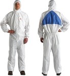 3M 4540 4540+BLK-L White/Blue Large Disposable Coverall - 076308-94566