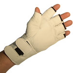 image of Impacto Air Glove BG471 Black/White Large Leather/Nylon/Spandex Work Gloves - BG47140