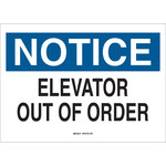 image of Brady B-302 Polyester Rectangle White Out of Service Sign - 14 in Width x 10 in Height - Laminated - 88208