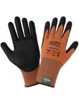 image of Global Glove Samurai Glove Hi-Vis Orange Large Tuffalene Platinum UHMWPE Cut-Resistant Gloves - ANSI A5 Cut Resistance - Nitrile Palm Coating - CR815D LG