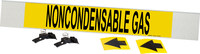 image of Brady 5731-HPHV Strap-On Pipe Marker - Gas - Polyester - Black on Yellow - B-681, B-883 - 59729