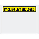 image of Yellow Packing List Enclosed Envelopes - 6 in x 4.5 in - 2 Mil Poly Thick - SHP-8220
