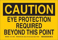 image of Brady B-563 High Density Polypropylene Rectangle Yellow PPE Sign - 10 in Width x 7 in Height - 116214