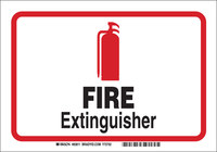 Brady B-302 Polyester White Fire Equipment Sign - 10 in Width x 7 in Height - Laminated - 83811