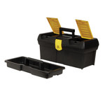 image of Stanley Yellow/Black Plastic Toolbox - 16 in Length - 7 in Wide - 016011R