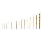 image of Irwin Jobber Length Drill Bit Set 4935607 - Titanium Nitride Finish - High-Speed Steel