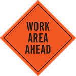 image of TrafFix Devices Inc Vinyl Diamond Orange Road Construction Sign - 48 in Width x 48 in Height - 57038