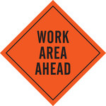 image of TrafFix Devices Inc Vinyl Diamond Orange Road Construction Sign - 48 in Width x 48 in Height - 57038
