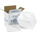 image of White Insulated Shipping Containers - 6 in x 8 in x 9 in - 2258