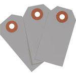 image of Brady 102105 Gray Rectangle Cardstock Blank Tag - 1 5/8 in 1 5/8 in Width - 3 1/4 in Height - 01329