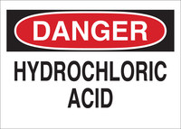 image of Brady B-401 Polystyrene Rectangle White Chemical Warning Sign - 10 in Width x 7 in Height - 25448