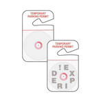 image of Brady Red on White Pre-Printed Vehicle Hang Tag - 3 in Width - 5 in Height - 95680