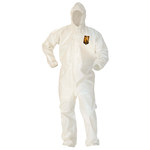 image of Ansell KleenGuard Chemical-Resistant Coveralls A80 45643 - Size Large - White