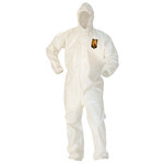 image of Kimberly-Clark Kleenguard Chemical-Resistant Coveralls A80 45643 - Size Large - White