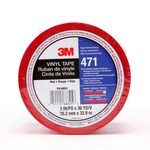 image of 3M 471 Red Marking Tape - 3 in Width x 36 yd Length - 5.2 mil Thick - 68825