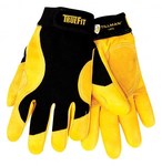 image of Tillman TrueFit 1475 Gold/Black Large Grain Cowhide Leather/Spandex Work Gloves - Leather Palm & Fingers Coating - 9 in Length - Smooth Finish - 1475L