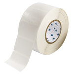 image of Brady THT-66-427-1.5 Die-Cut Printer Label Roll - 1.9 in x 3.187 in - Vinyl - Clear / White - B-427 - 30540