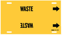 image of Brady 4151-G Strap-On Pipe Marker, 8 in to 9 7/8 in - Other Liquid - Plastic - Black on Yellow - B-915 - 48202