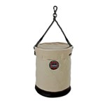 image of Ergodyne Arsenal 5745T Canvas / Leather / Plastic Bucket - Canvas / Leather / Plastic - 150 lb - White - 14545
