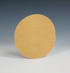 image of 3M Hookit 210U Coated Aluminum Oxide Yellow Hook & Loop Disc - Paper Backing - A Weight - P220 Grit - Very Fine - 5 in Diameter - 84894