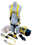 image of DBI-SALA Roofer's Fall Protection Kit 2104168, Universal Polyester Webbing Harness, 50 ft Polyester/Polypropylene Lifeline - 00067