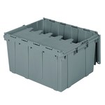image of Akro-Mils Keepbox 39175 Attached Lid Container - Gray - Industrial Grade Polymer - 24 in x 19 1/2 in x 12 1/2 in - 39175 GREY