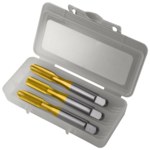 image of Greenfield Threading HTGP-3PC-TN M12 D6 Hand Tap Set 343513 - 4 Flute - TiN - 3.38 in Overall Length - High-Speed Steel